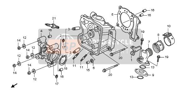 Honda PES125 2011 CYLINDER HEAD for a 2011 Honda PES125